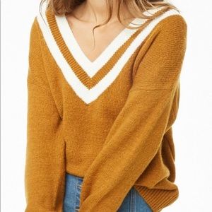 Forever 21 Preppy v-neck varsity sweater